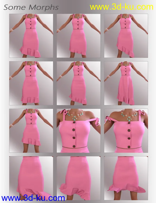 dForce Reina Outfit for Genesis 8.1 Females模型的图片8