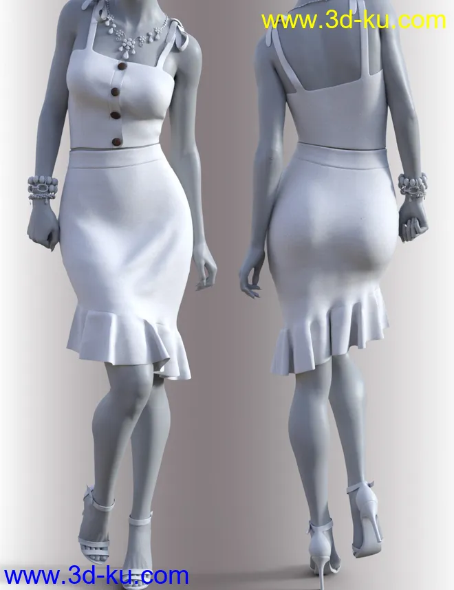 dForce Reina Outfit for Genesis 8.1 Females模型的图片9