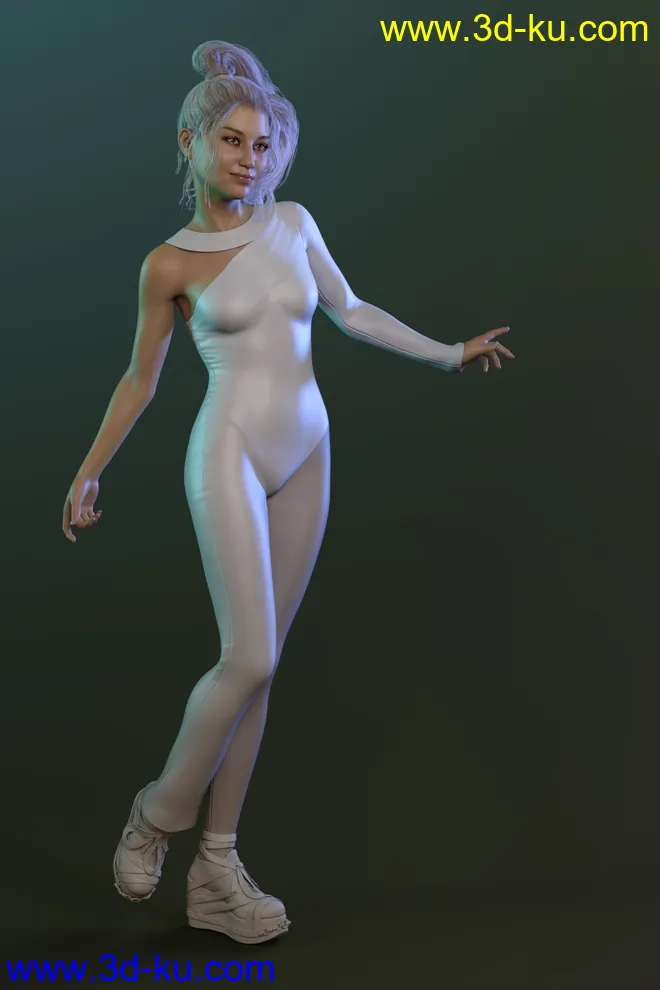 dForce Retro Catsuit for Genesis 8 Female(s)模型的图片2