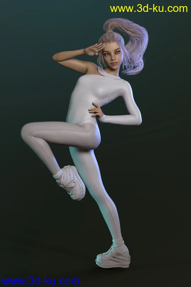 dForce Retro Catsuit for Genesis 8 Female(s)模型的图片4