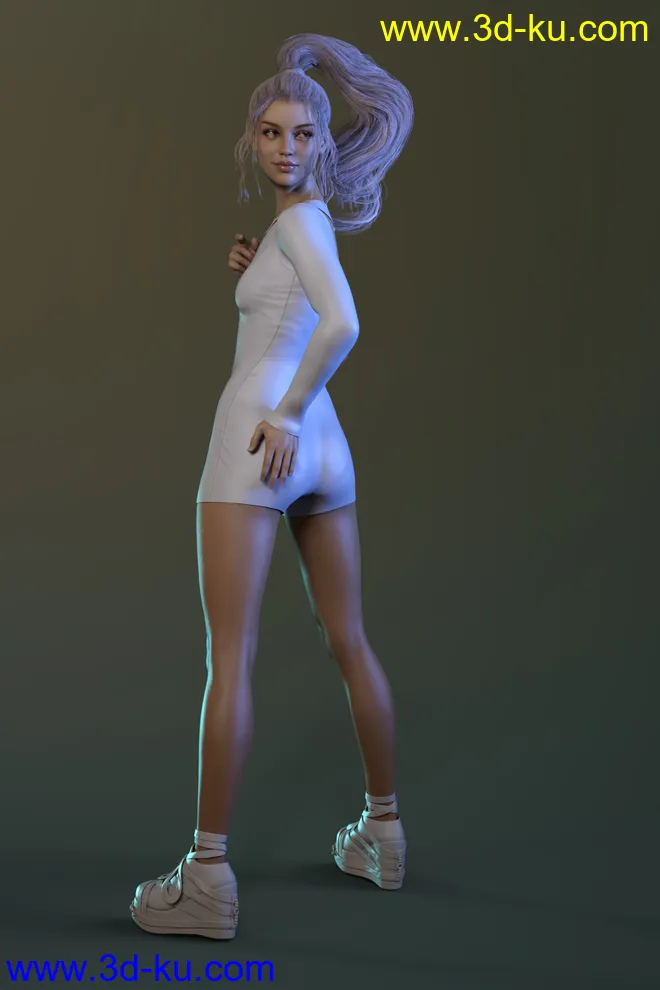 dForce Retro Catsuit for Genesis 8 Female(s)模型的图片6