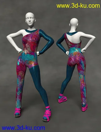 3D打印模型dForce Retro Catsuit Textures的图片