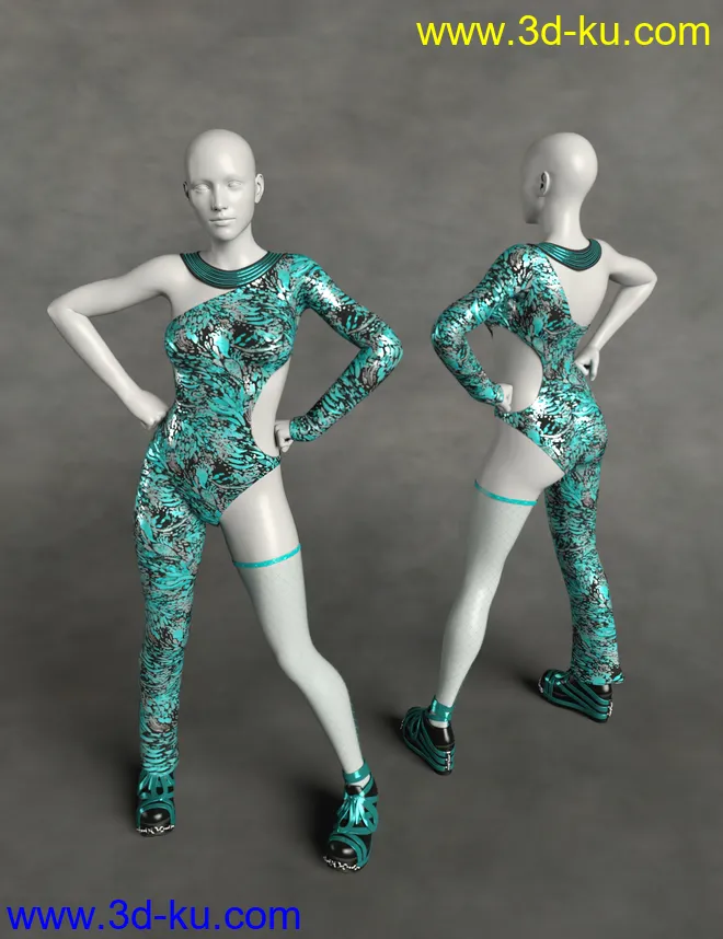 dForce Retro Catsuit Textures Vol 2模型的图片2