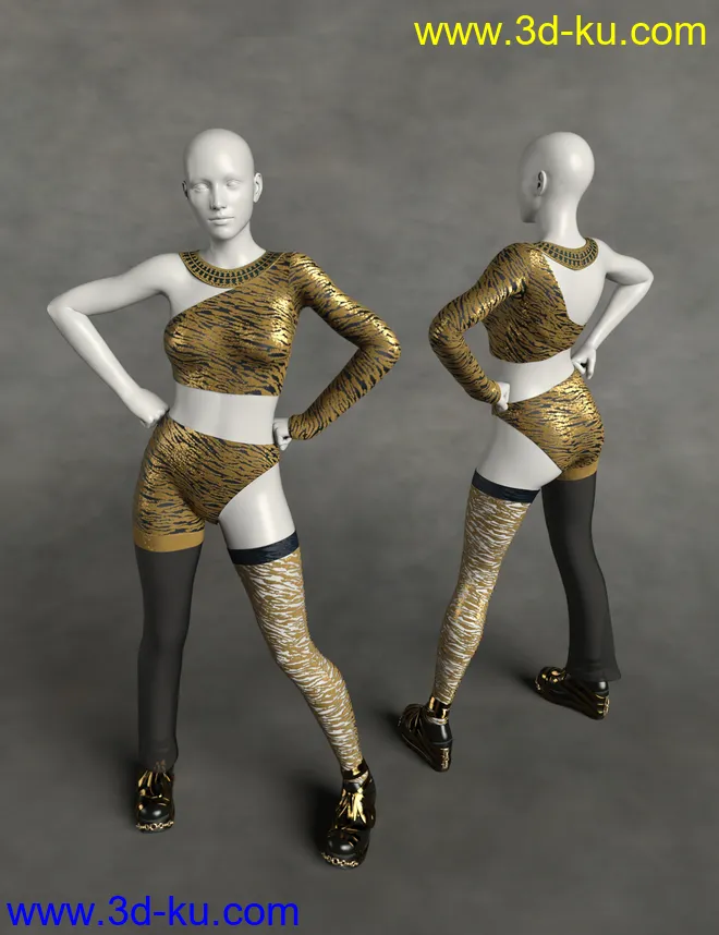 dForce Retro Catsuit Textures Vol 2模型的图片3