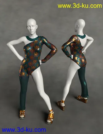 3D打印模型dForce Retro Catsuit Textures Vol 2的图片