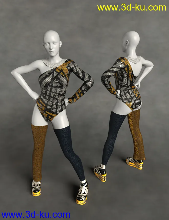 dForce Retro Catsuit Textures Vol 2模型的图片7