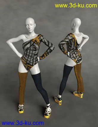 3D打印模型dForce Retro Catsuit Textures Vol 2的图片