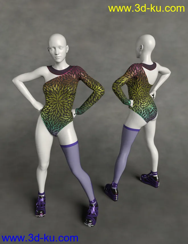dForce Retro Catsuit Textures Vol 2模型的图片10