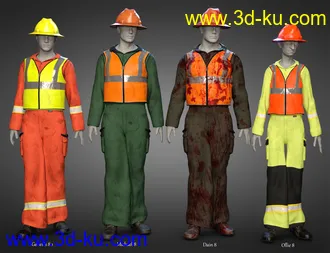 3D打印模型dForce Road Work Outfit for Genesis 8 Males的图片
