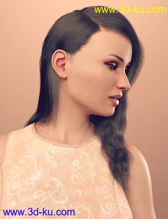 3D打印模型dForce Rozarie Hair for Genesis 8 & 3 Female(s)的图片