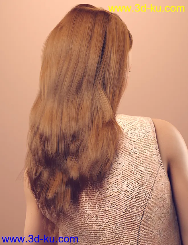 dForce Rozarie Hair for Genesis 8 & 3 Female(s)模型的图片5