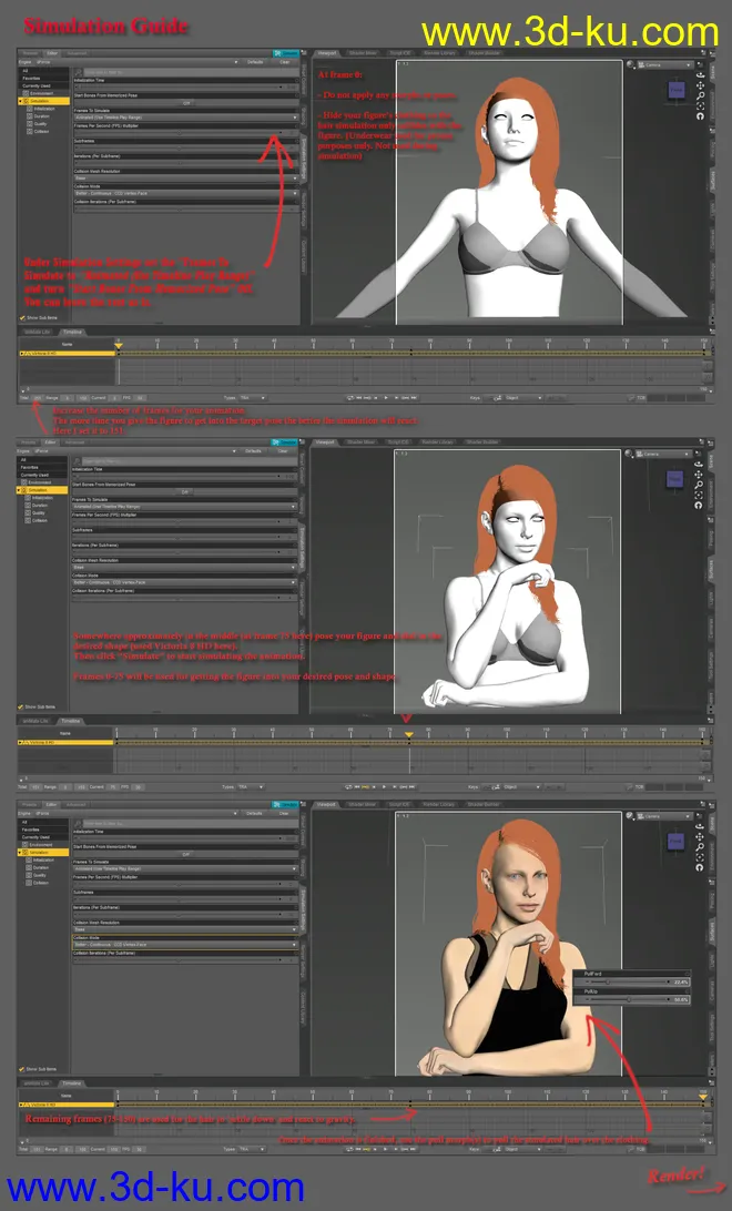 dForce Rozarie Hair for Genesis 8 & 3 Female(s)模型的图片6