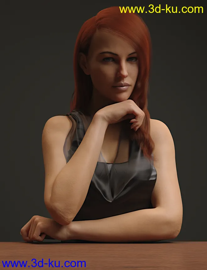 dForce Rozarie Hair for Genesis 8 & 3 Female(s)模型的图片7