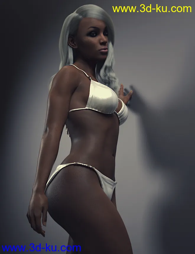 dForce Rozarie Hair for Genesis 8 & 3 Female(s)模型的图片8