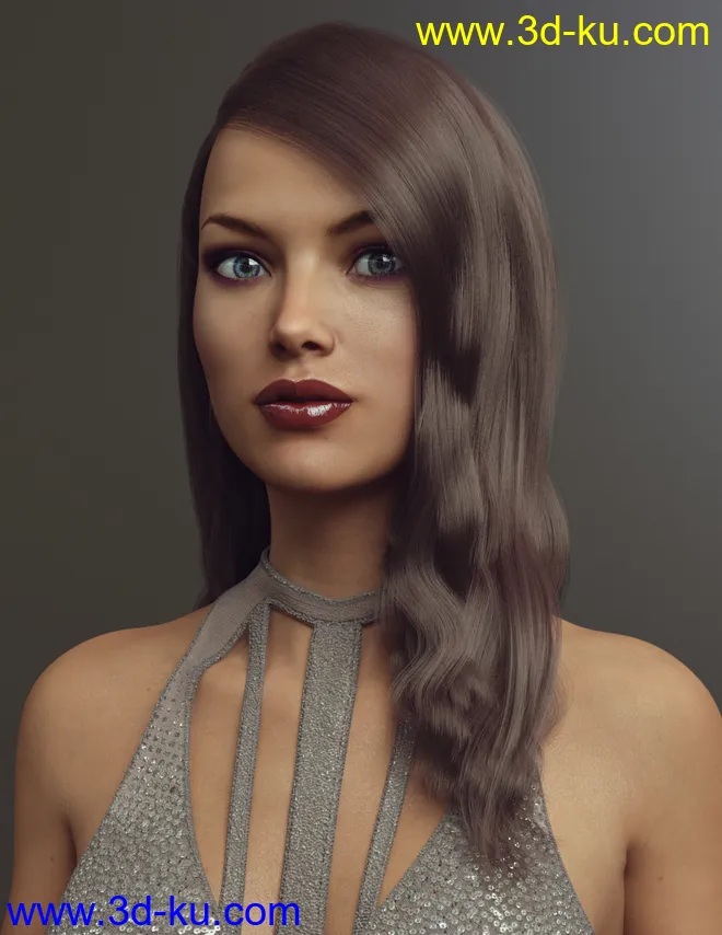 dForce Rozarie Hair for Genesis 8 & 3 Female(s)模型的图片11