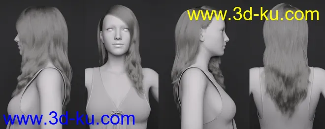 dForce Rozarie Hair for Genesis 8 & 3 Female(s)模型的图片15