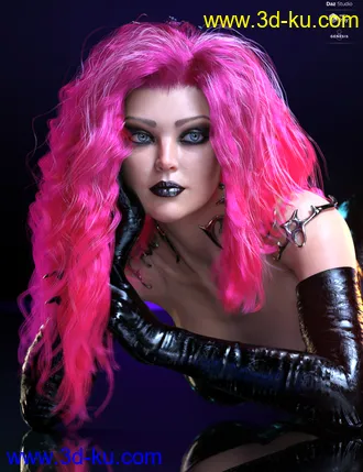 3D打印模型dForce Sanzu Hair for Genesis 8 Females的图片