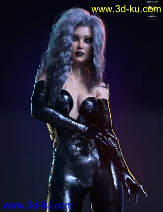 3D打印模型dForce Sanzu Hair for Genesis 8 Females的图片