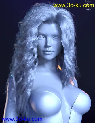 3D打印模型dForce Sanzu Hair for Genesis 8 Females的图片