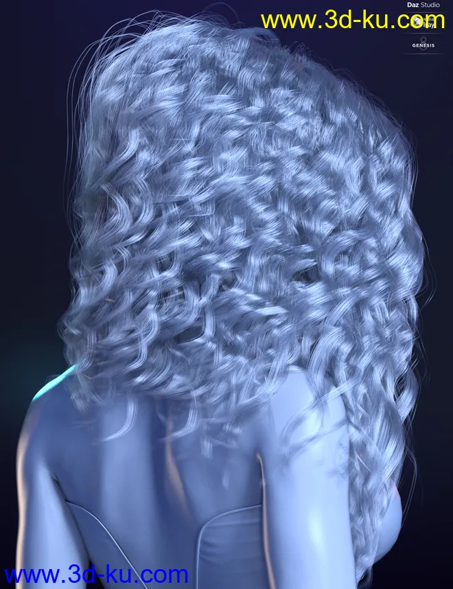 dForce Sanzu Hair for Genesis 8 Females模型的图片11