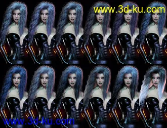 3D打印模型dForce Sanzu Hair for Genesis 8 Females的图片