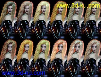 3D打印模型dForce Sanzu Hair for Genesis 8 Females的图片