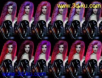 3D打印模型dForce Sanzu Hair for Genesis 8 Females的图片