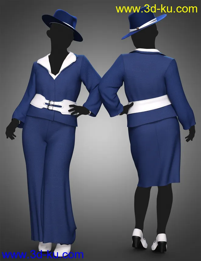 dForce Shoofly Sleuth Outfit Texture Add-On模型的图片2