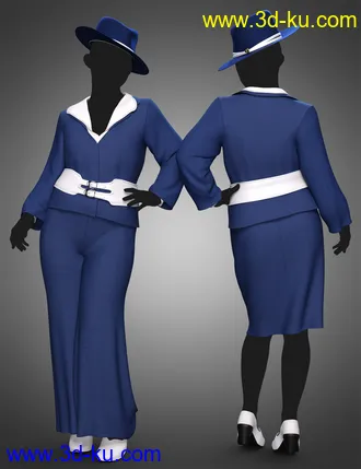 3D打印模型dForce Shoofly Sleuth Outfit Texture Add-On的图片