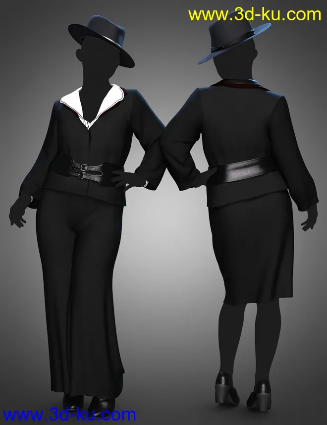 dForce Shoofly Sleuth Outfit Texture Add-On模型的图片3