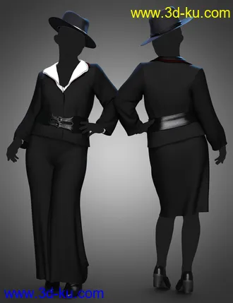 3D打印模型dForce Shoofly Sleuth Outfit Texture Add-On的图片