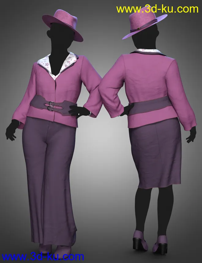 dForce Shoofly Sleuth Outfit Texture Add-On模型的图片4