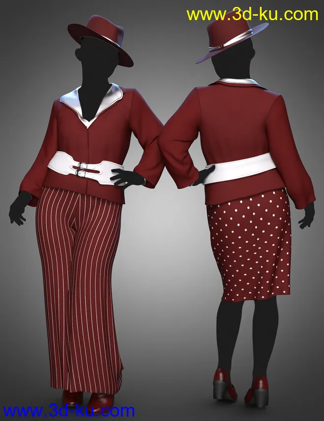 dForce Shoofly Sleuth Outfit Texture Add-On模型的图片6