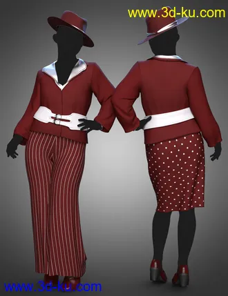 3D打印模型dForce Shoofly Sleuth Outfit Texture Add-On的图片