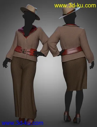 3D打印模型dForce Shoofly Sleuth Outfit Texture Add-On的图片