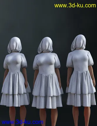 3D打印模型dForce Shy Girl Outfit For Genesis 8 and 8.1 Females的图片