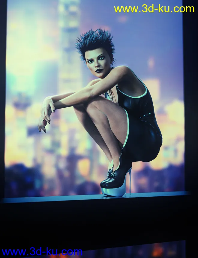 dForce Sizzler Outfit for Genesis 8 Females模型的图片3