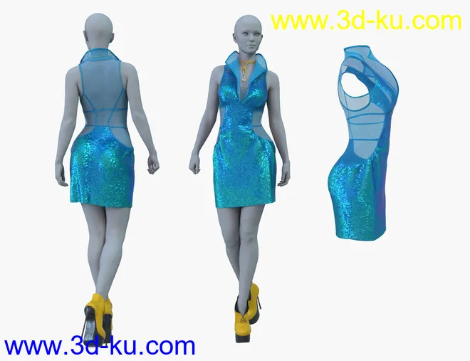 dForce Sizzler Outfit for Genesis 8 Females模型的图片7