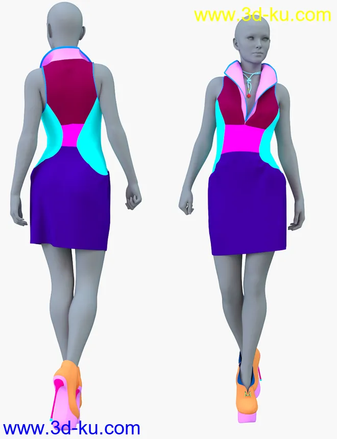 dForce Sizzler Outfit for Genesis 8 Females模型的图片8