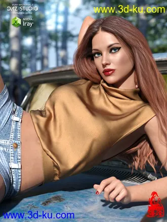 3D打印模型dForce Sleeveless Pullover for Genesis 8 Female(s)的图片