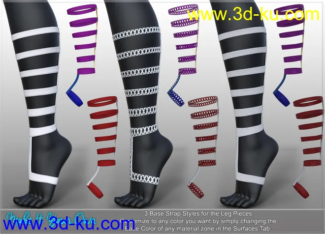 dForce Slinky Sass Outfit for Genesis 8 and 8.1 Females模型的图片6