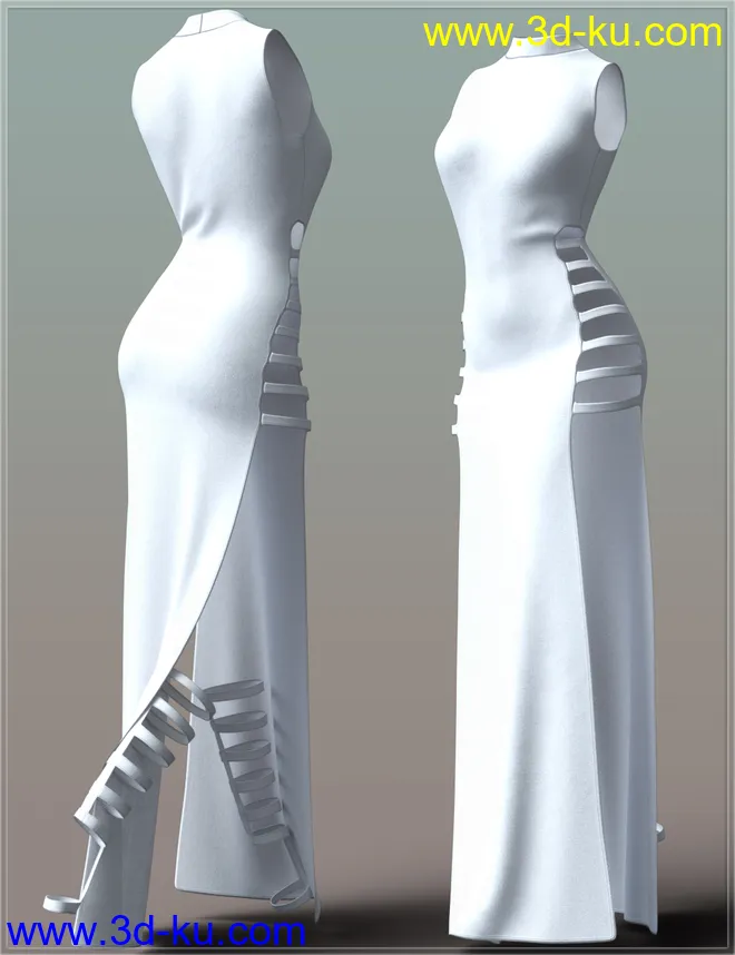 dForce Slinky Sass Outfit for Genesis 8 and 8.1 Females模型的图片7