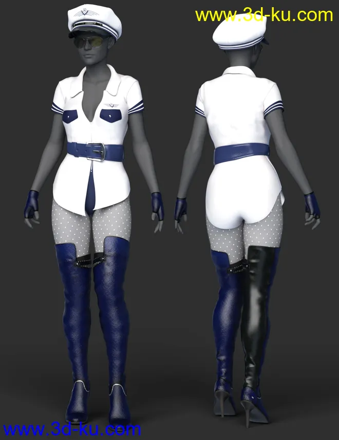 dForce Smokey Diamond Outfit Textures模型的图片2