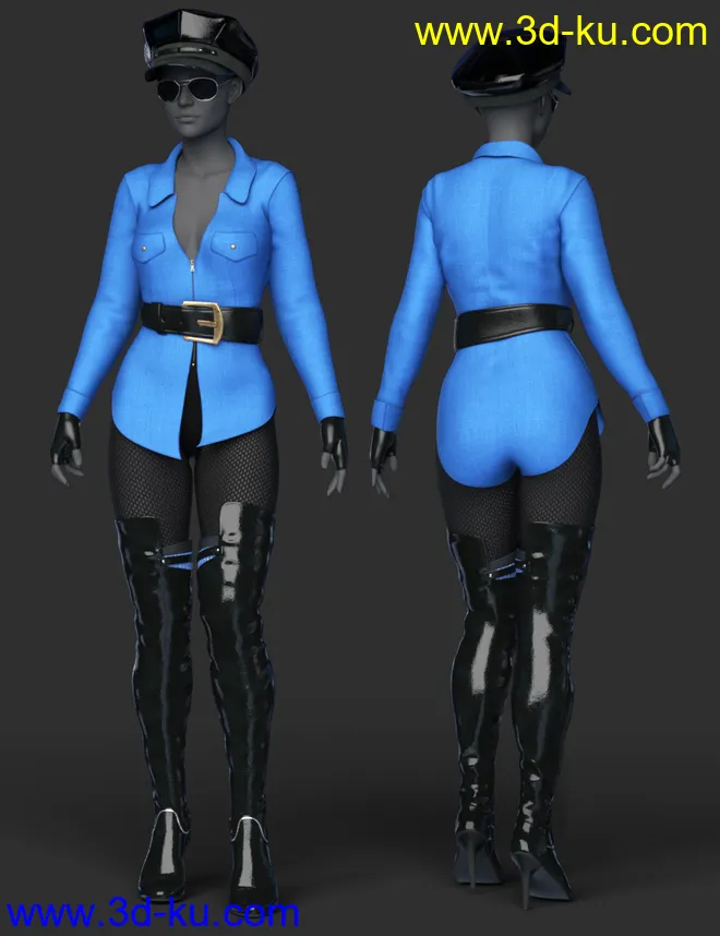 dForce Smokey Diamond Outfit Textures模型的图片3