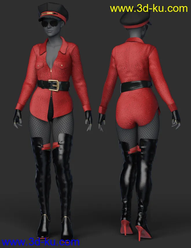 dForce Smokey Diamond Outfit Textures模型的图片4