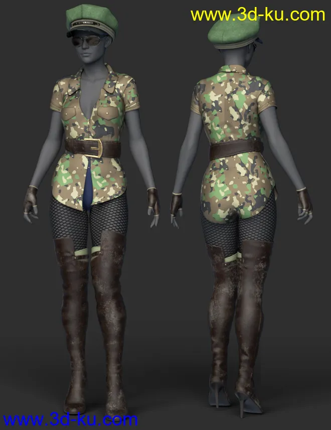 dForce Smokey Diamond Outfit Textures模型的图片5