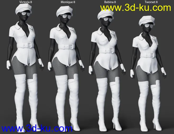 dForce Smoky Diamond Outfit for Genesis 8 Females模型的图片4