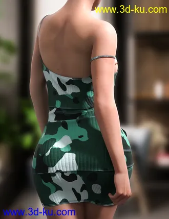3D打印模型dForce Summer Sleeveless Dress for Genesis 8 and 8.1 Females的图片