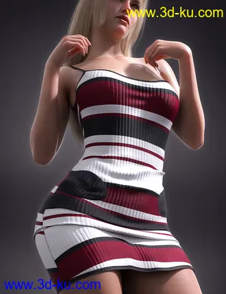 3D打印模型dForce Summer Sleeveless Dress for Genesis 8 and 8.1 Females的图片