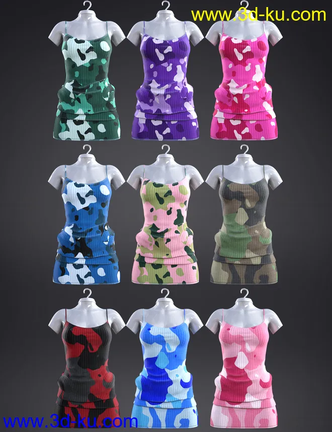 dForce Summer Sleeveless Dress for Genesis 8 and 8.1 Females模型的图片8